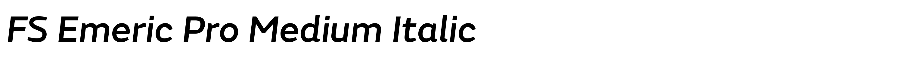 FS Emeric Pro Medium Italic